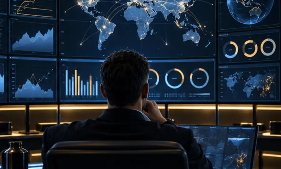 Operator monitoring a global performance system